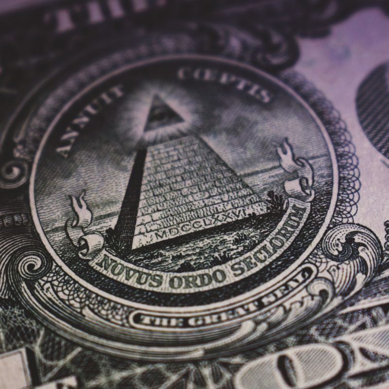 The Eye of Providence on the reverse of a United States one-dollar bill
