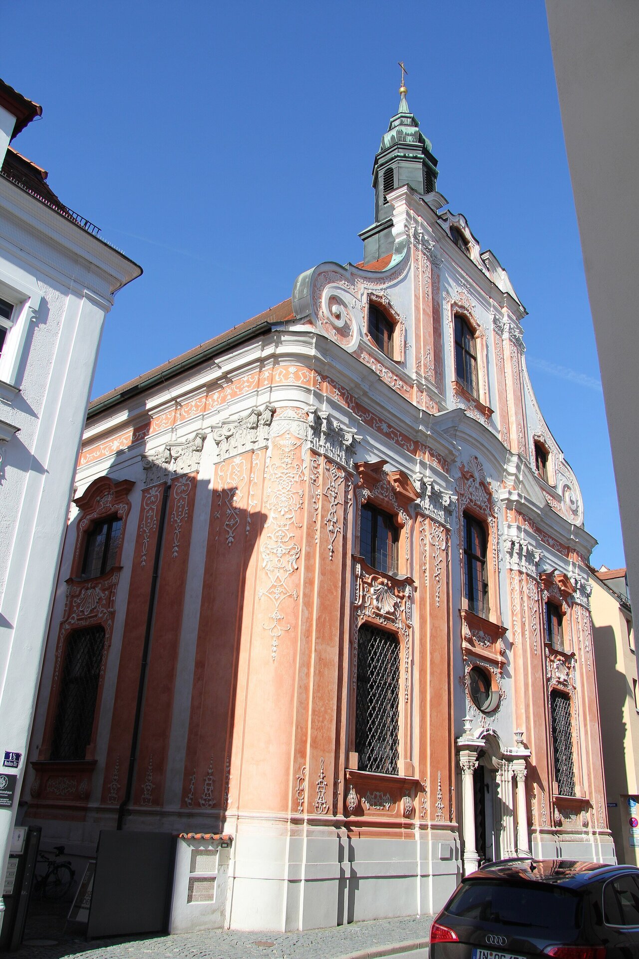 Baroque church interior in Ingolstadt, Bavaria