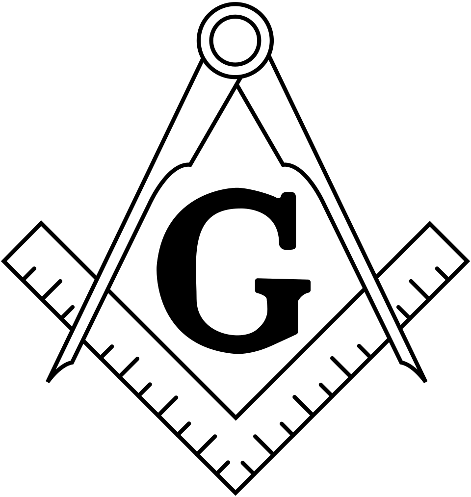 Square and compasses symbol associated with Freemasonry