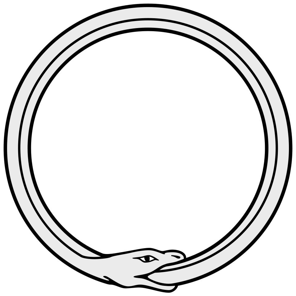 Ouroboros serpent forming a circle
